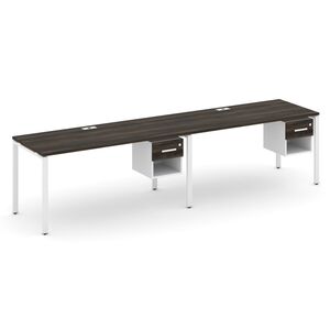 Рабочая станция односторонняя с подвесными тумбами на 2 места