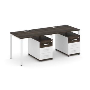 Рабочая станция на 2 места с двумя опорными тумбами