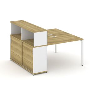 Рабочая станция с опорным шкафом купе с надставкой низкой