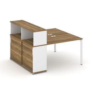 Рабочая станция с опорным шкафом купе с надставкой низкой