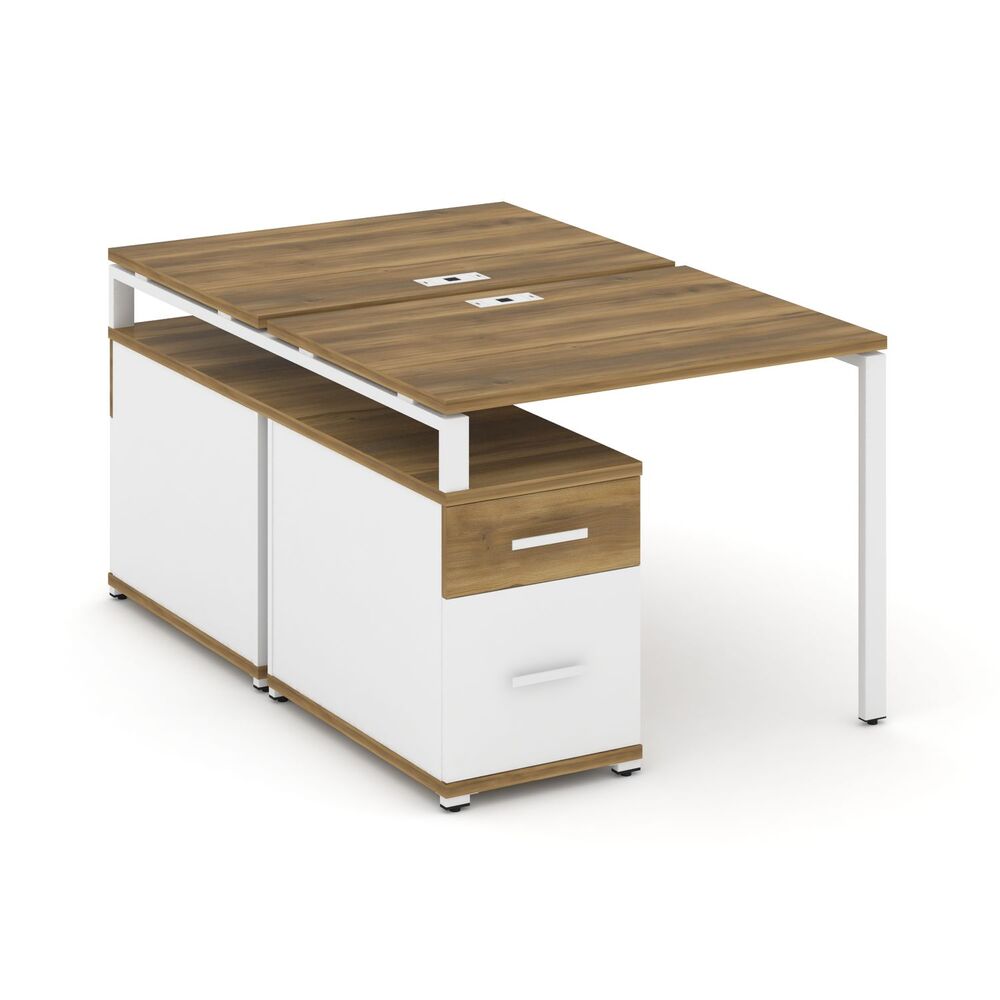 Рабочая станция на 2 места с двухсторонней опорной тумбой