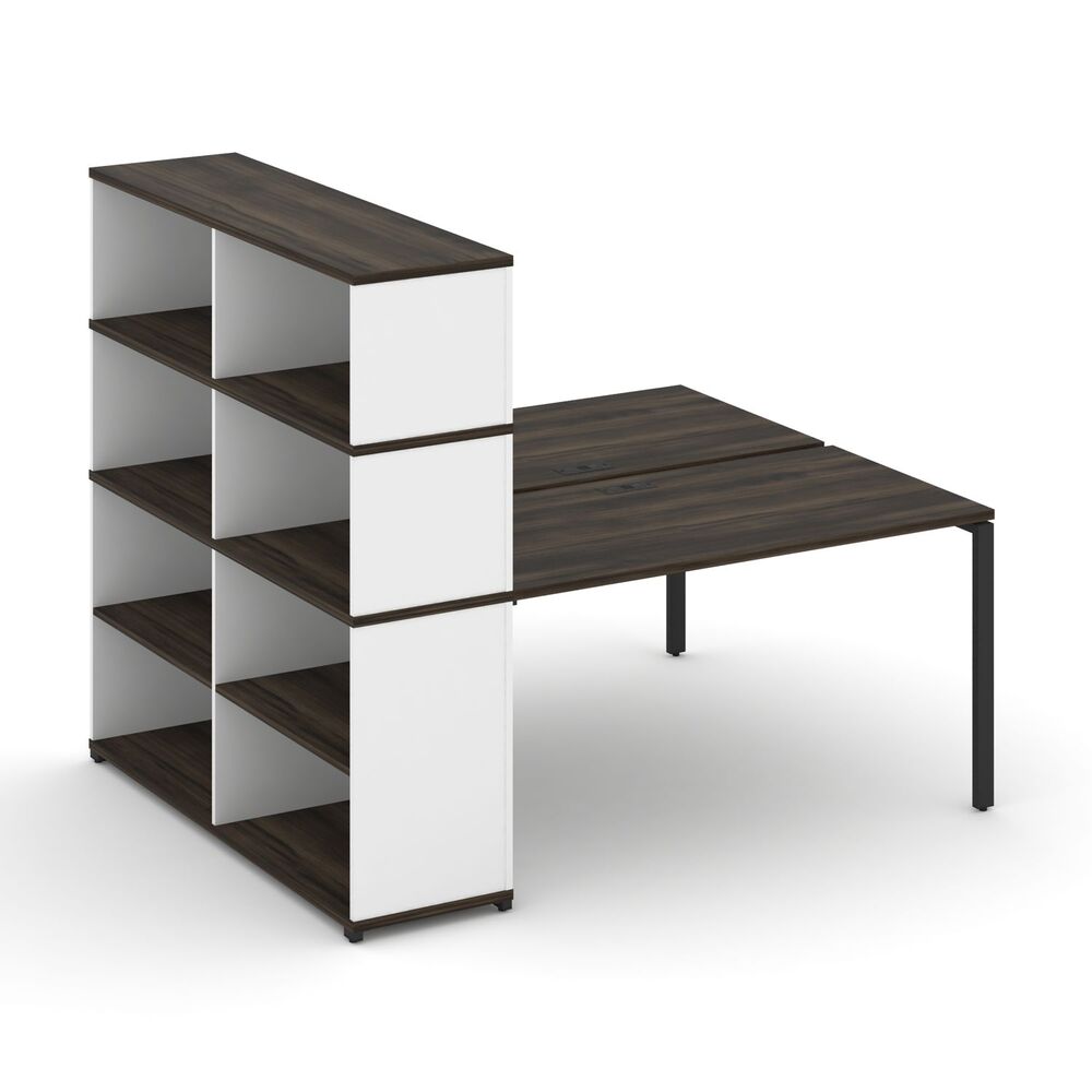 Рабочая станция с опорным стеллажом с надставкой высокой