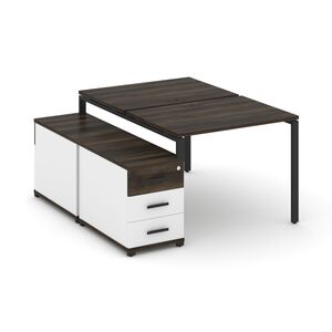 Рабочая станция на 2 места с двухсторонней опорной тумбой