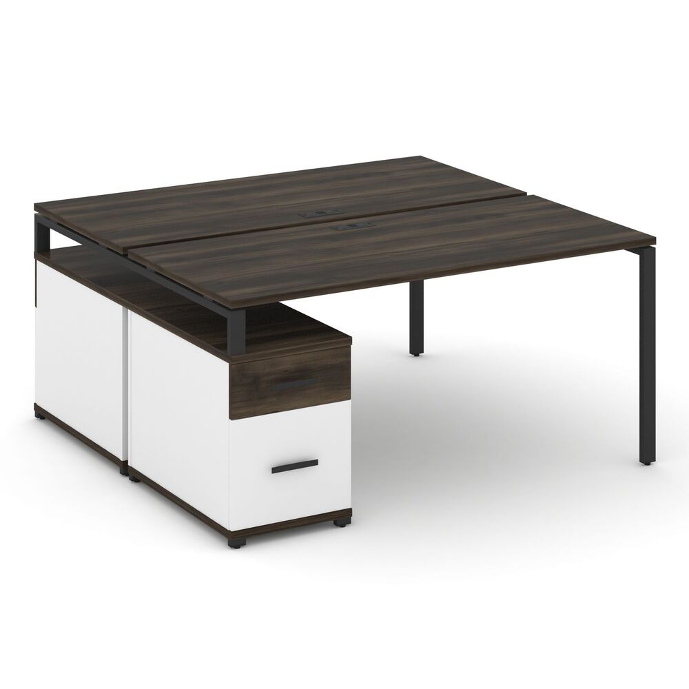 Рабочая станция на 2 места с двухсторонней опорной тумбой