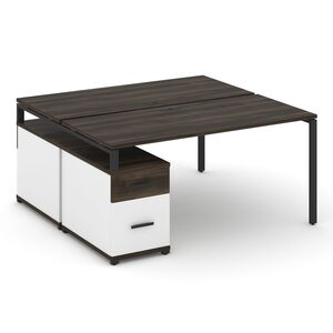 Рабочая станция на 2 места с двухсторонней опорной тумбой