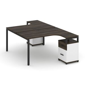 Рабочая станция с двумя опорными тумбами