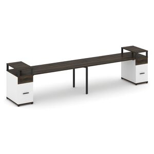 Рабочая станция на 2 места с двумя опорными тумбами