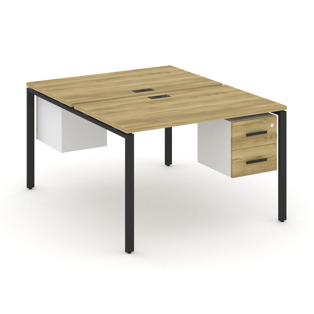 Рабочая станция двухсторонняя с подвесными тумбами на 2 места