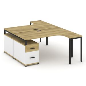 Рабочая станция с двойной опорной тумбой