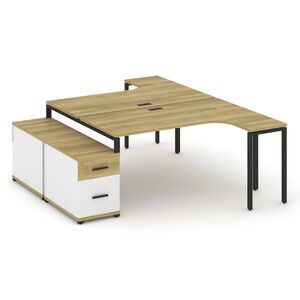 Рабочая станция с двойной опорной тумбой