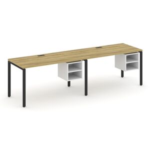 Рабочая станция односторонняя с подвесными тумбами на 2 места