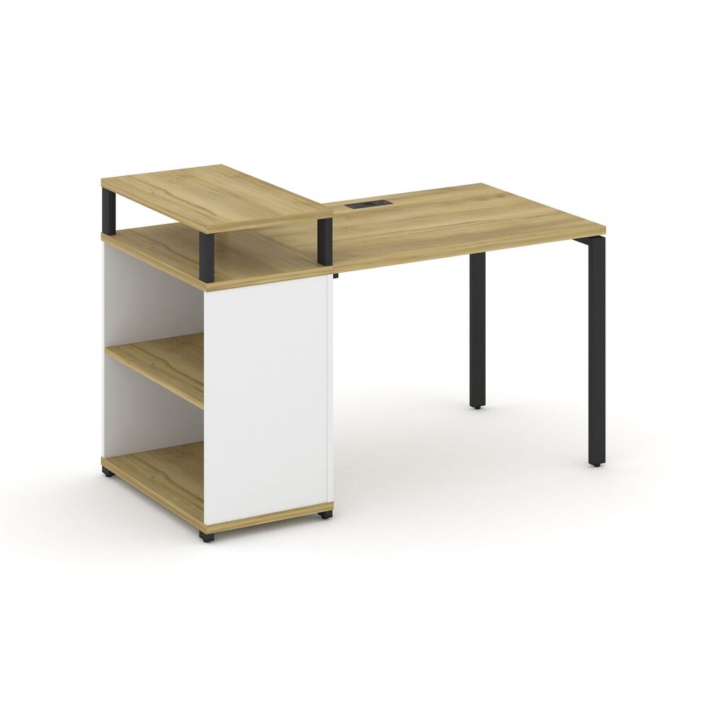 Стол рабочий с опорным стеллажом с верхним горизонтом