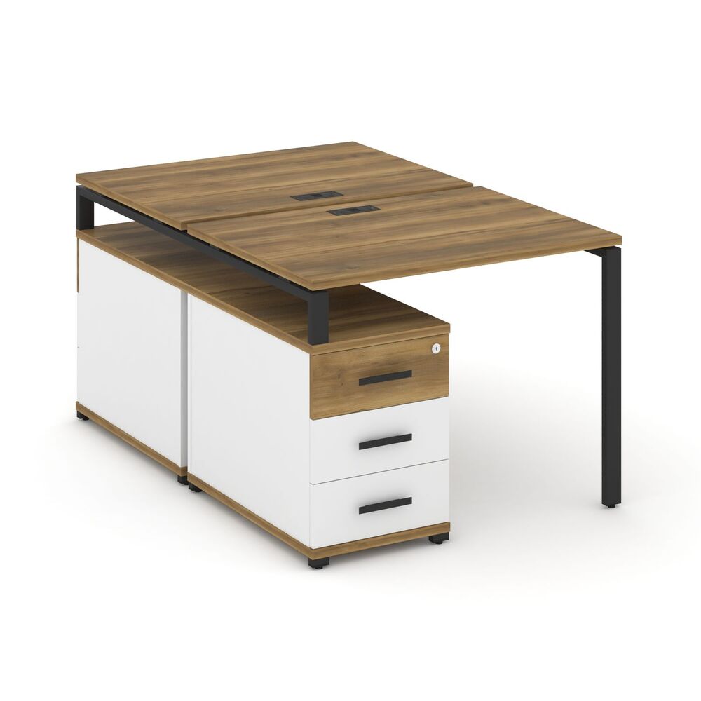 Рабочая станция на 2 места с двухсторонней опорной тумбой