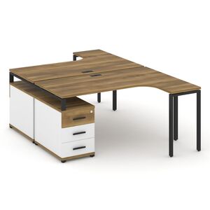 Рабочая станция с двойной опорной тумбой