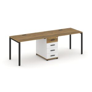 Рабочая станция на 2 места с одной опорной тумбой