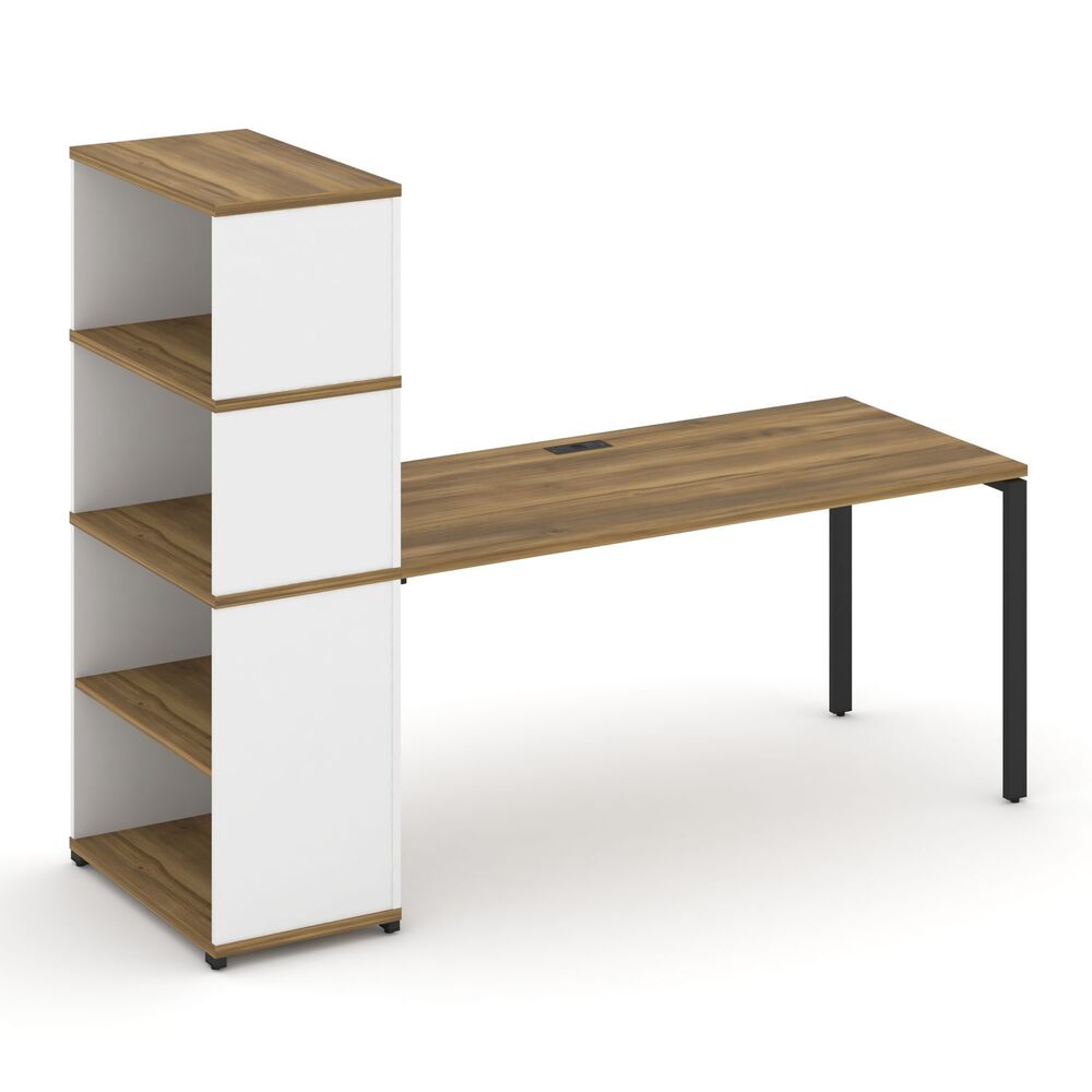 Стол рабочий с опорным стеллажом с надставкой высокой