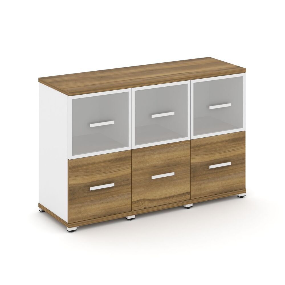 Шкаф три узкие секции, 2 ниши