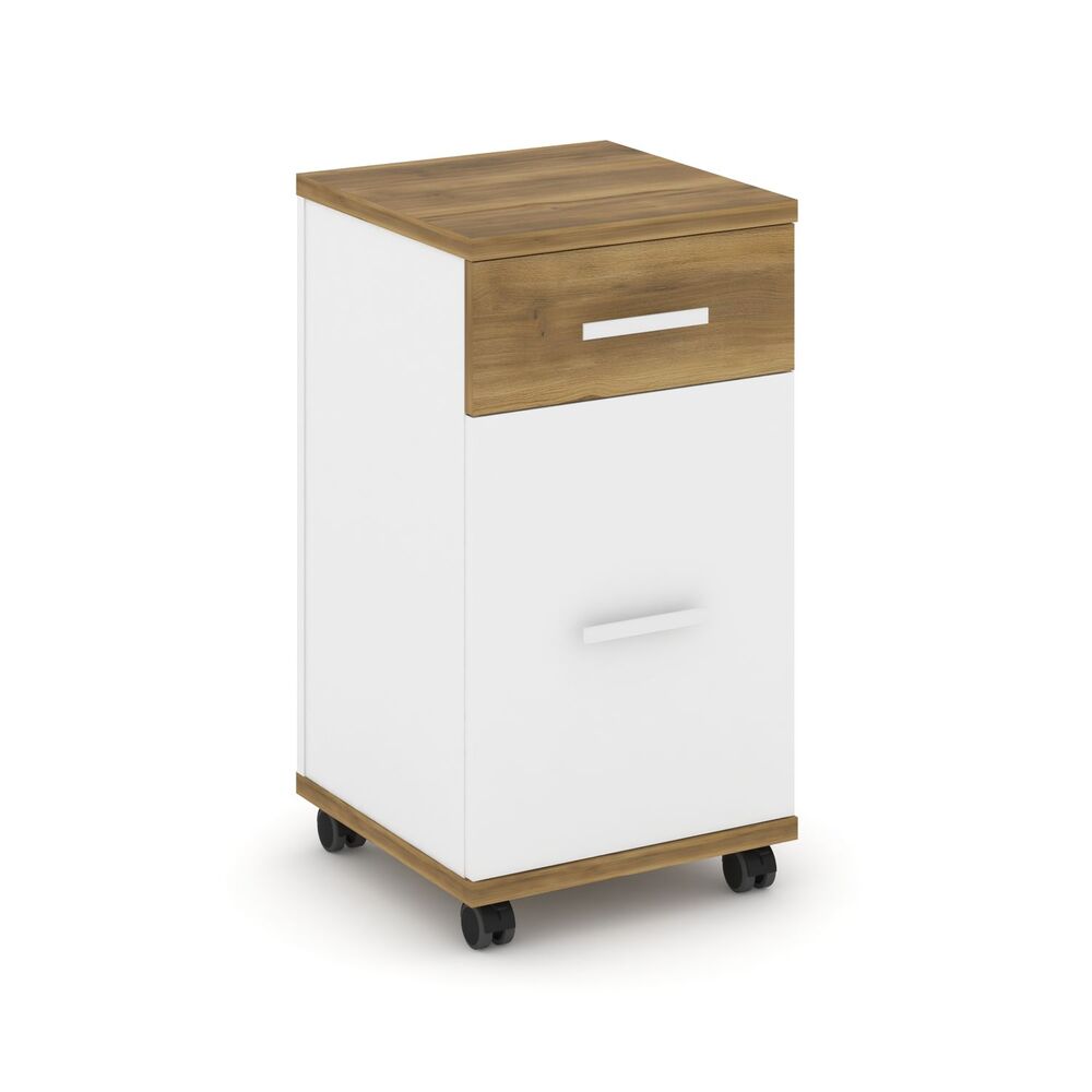 Тумба мобильная 1 ящик + 1 распашной фасад