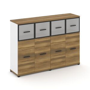 Шкаф две широкие секции, 3 ниши