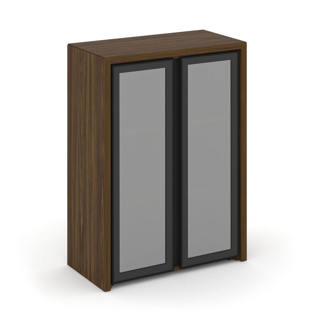 Шкаф средний широкий (2 сред. фасада стекло в раме)