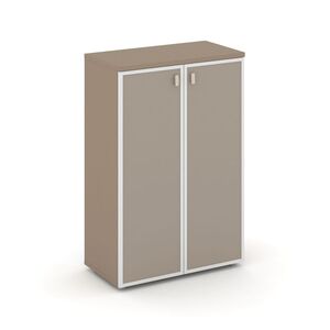 Шкаф средний широкий (2 средних фасада стекло лакобель в раме)