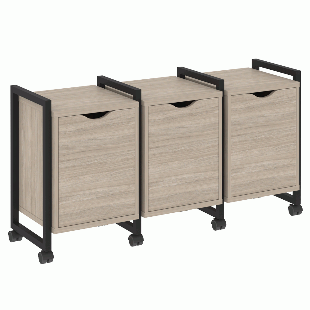 Тумба на колесных опорах наборная. Вариант №5