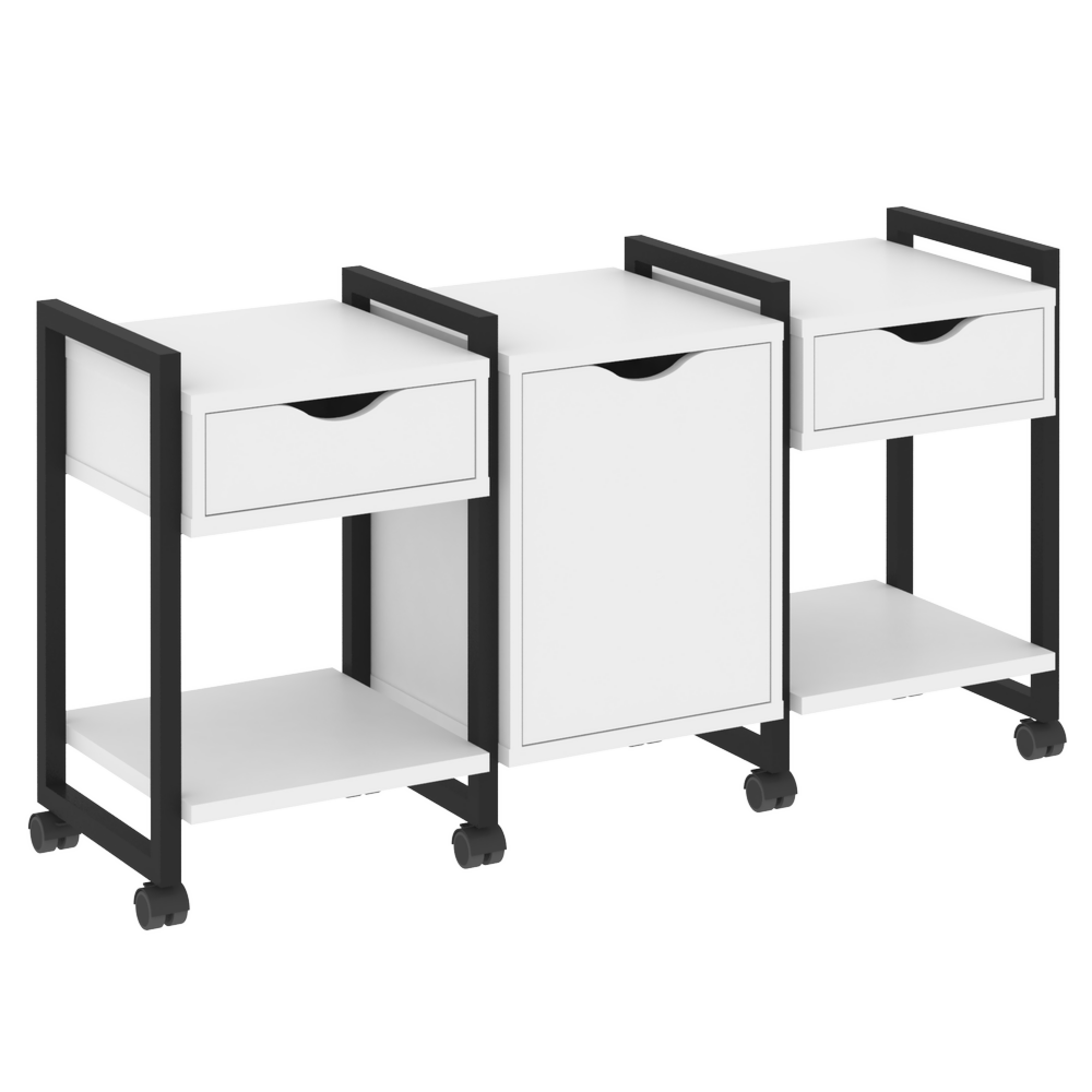 Тумба на колесных опорах наборная. Вариант №6