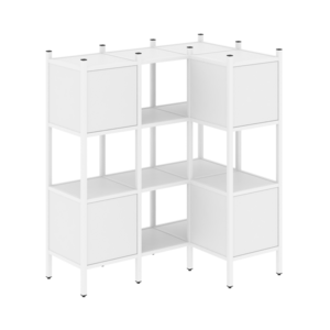 Угловой внутренний стеллаж наборный