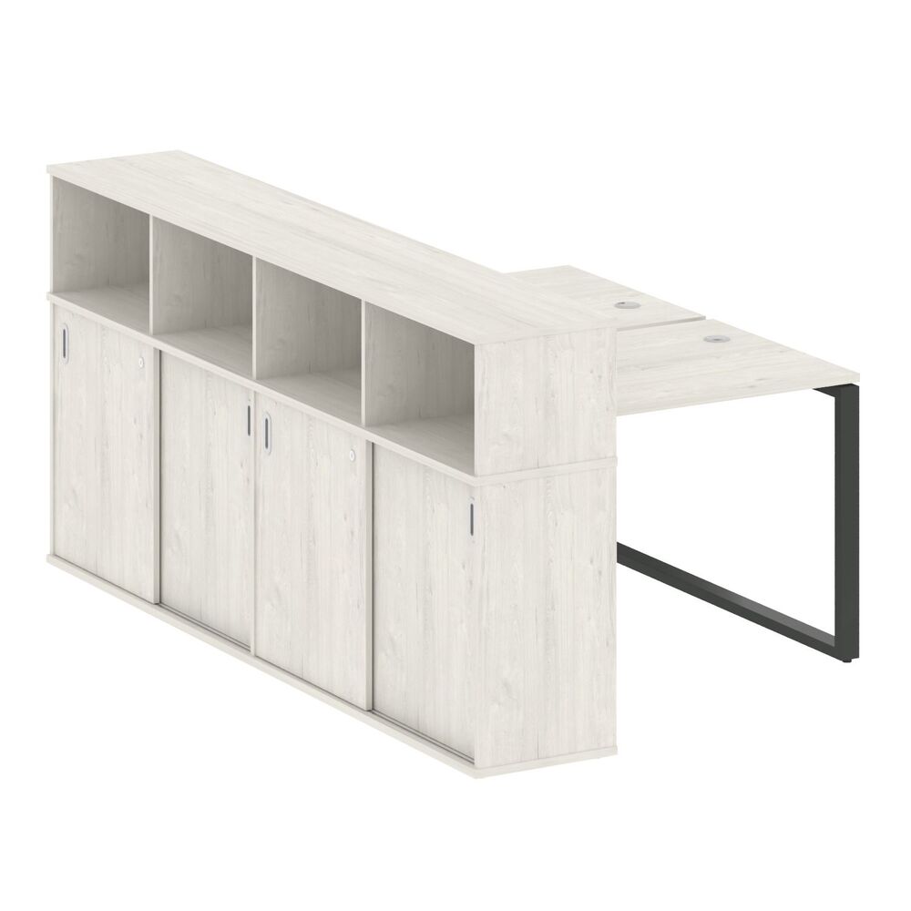 Рабочая станция на О-образном м/к с опорным шкафом-купе