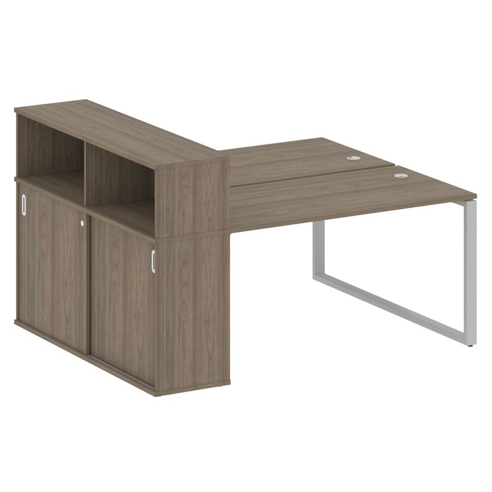 Рабочая станция на О-образном м/к с опорным шкафом-купе