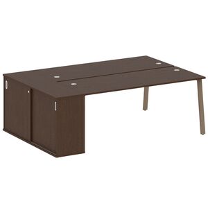 Рабочая станция на А-образном м/к с опорным шкафом-купе