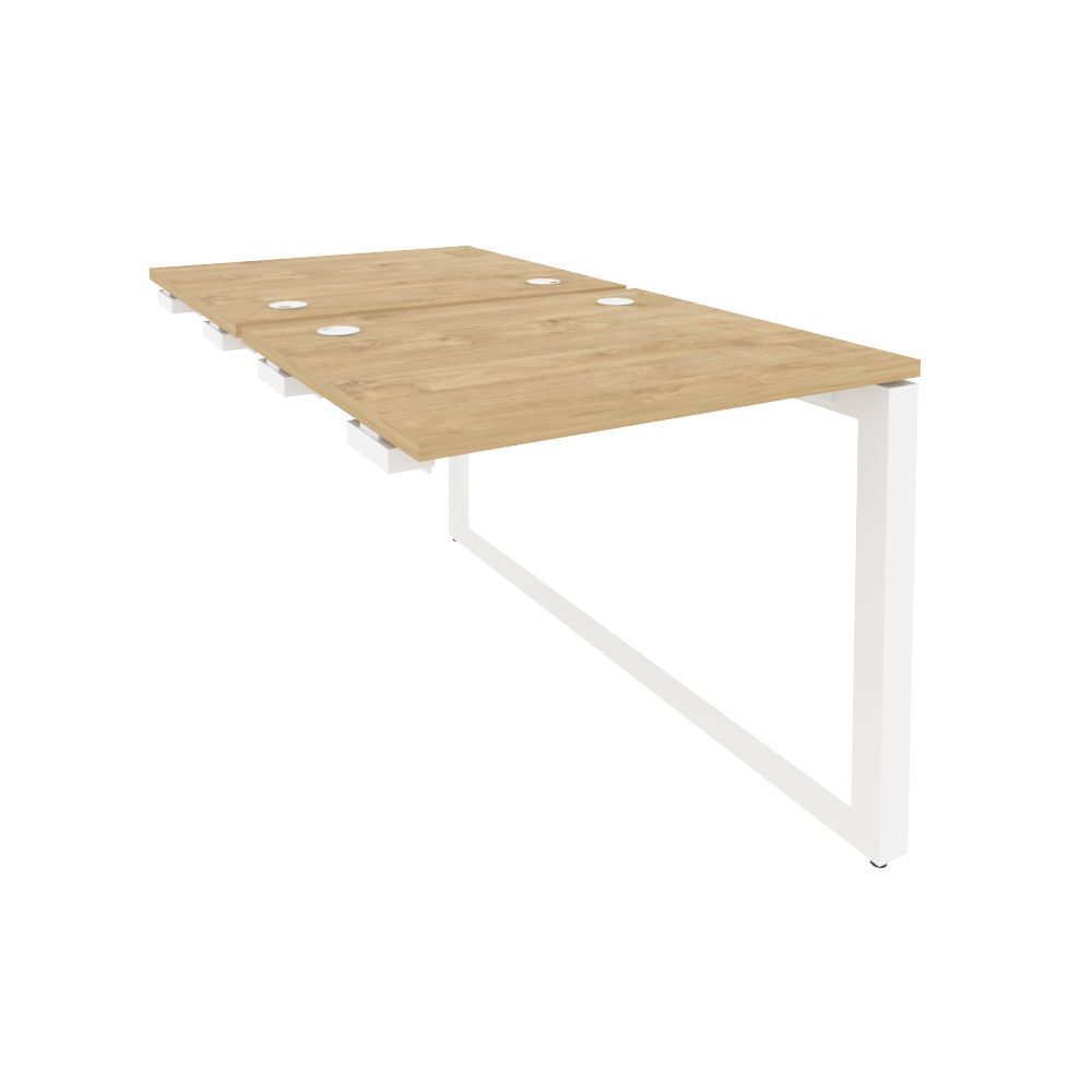 Стол-приставка двойной на О-образном м/к к опорным элементам