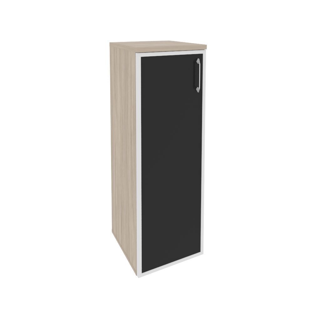 Шкаф средний узкий левый (стекло черное)