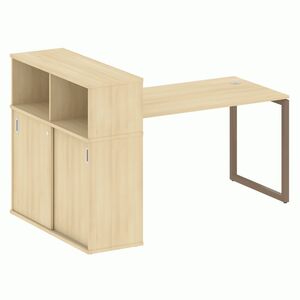 Стол письменный с шкафом-купе на О-образном м/к