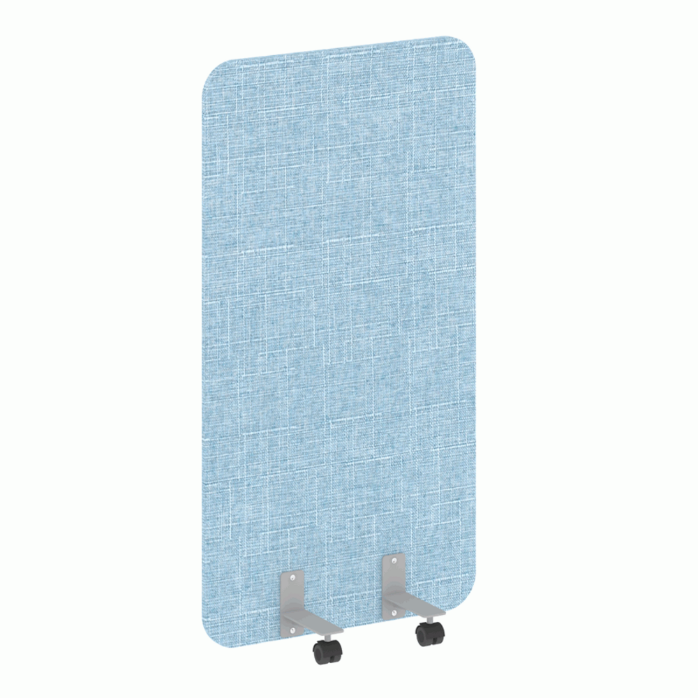 Перегородка на металлических опорах, на роликах