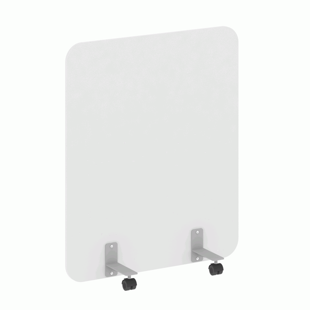 Перегородка на металлических опорах, на роликах