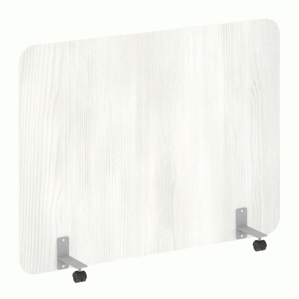 Перегородка на металлических опорах, на роликах