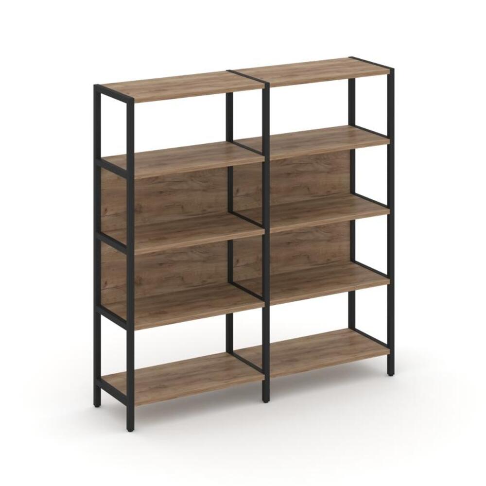 Двухсекционный стеллаж четырехярусный