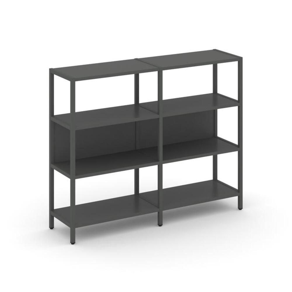 Двухсекционный стеллаж трехярусный