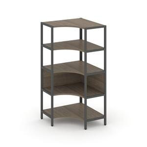 Односекционный угловой стеллаж четырехярусный