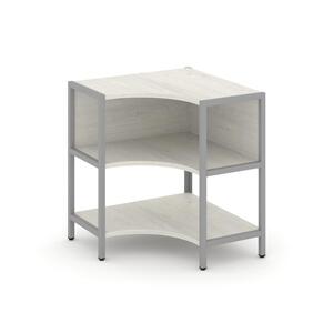 Односекционный угловой стеллаж двухярусный