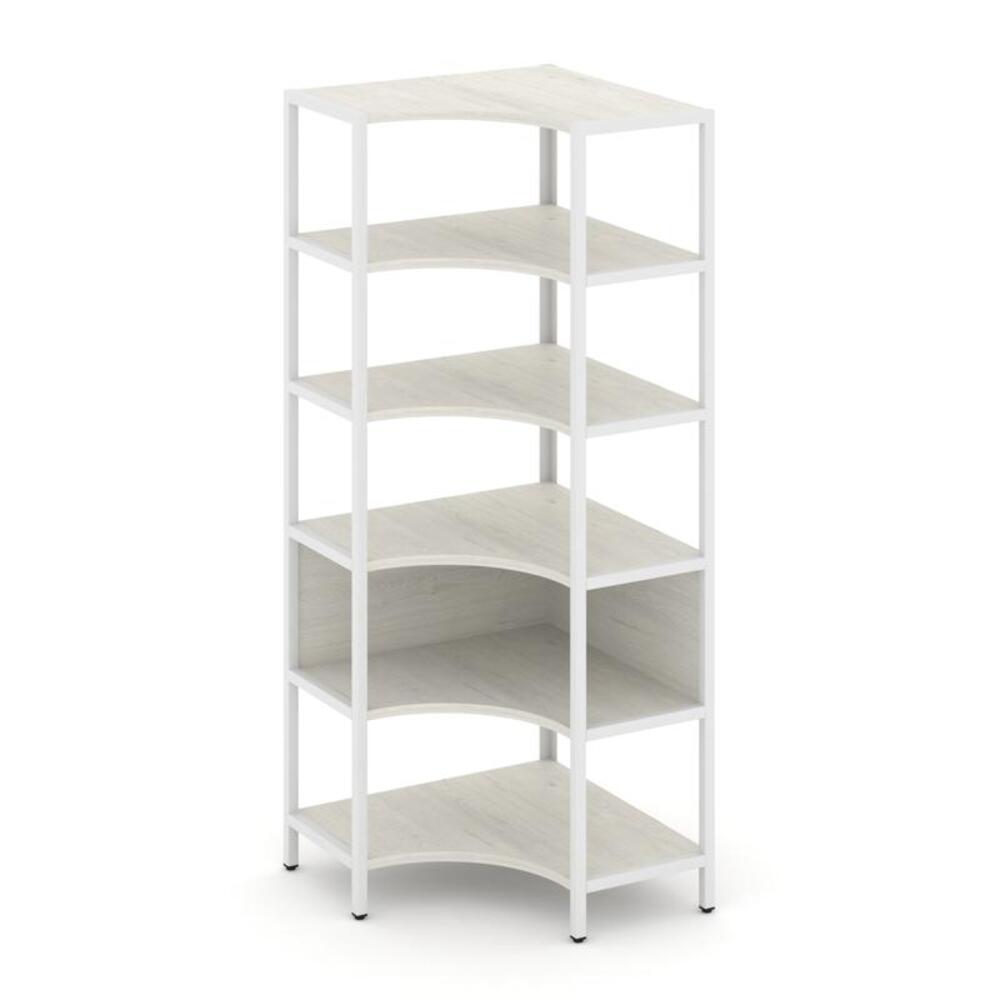 Односекционный угловой стеллаж пятиярусный