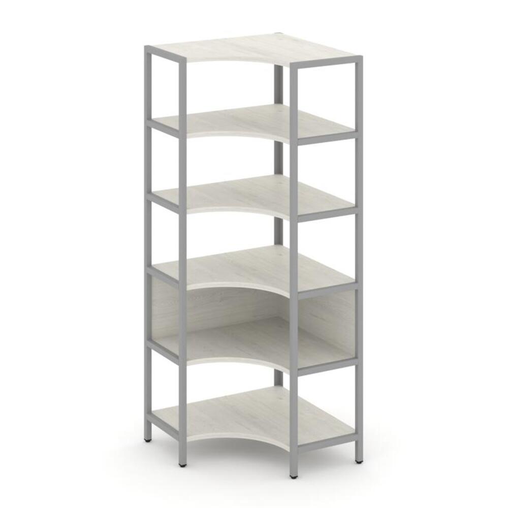 Односекционный угловой стеллаж пятиярусный