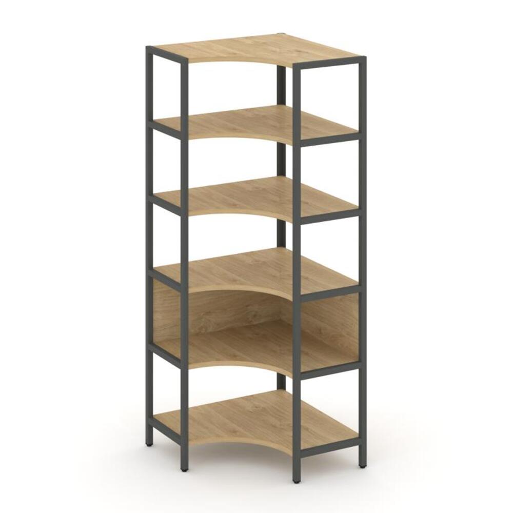 Односекционный угловой стеллаж пятиярусный