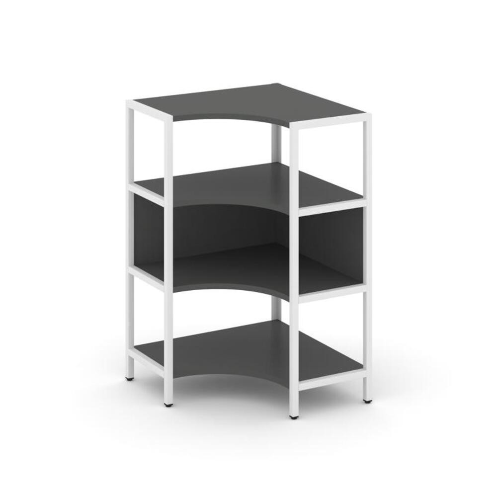 Односекционный угловой стеллаж трехярусный