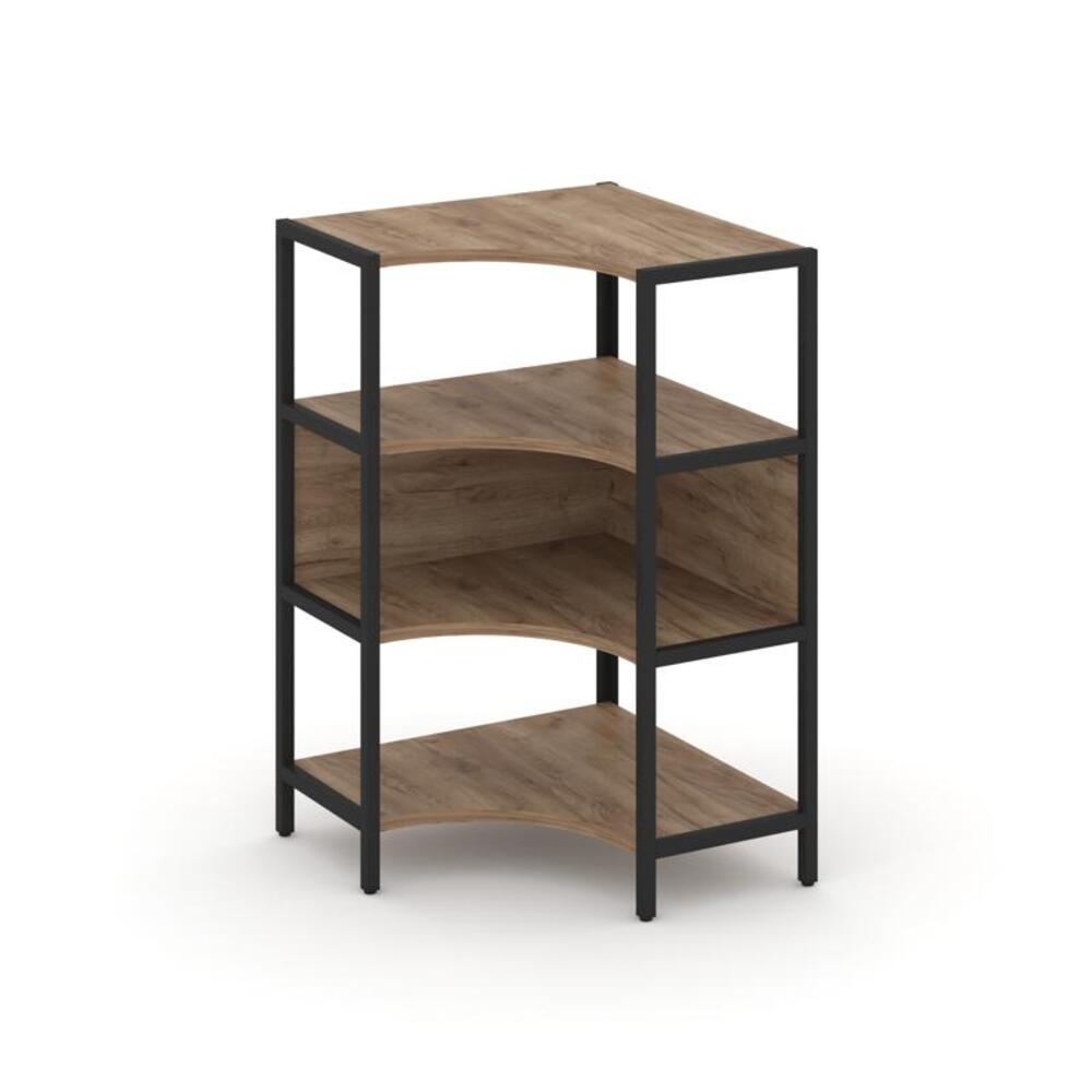 Односекционный угловой стеллаж трехярусный