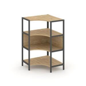 Односекционный угловой стеллаж трехярусный