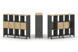 Набор стеллажа одностороннего, 3 яруса