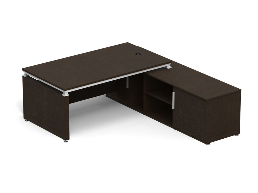 Стол руководителя на опорной тумбе (правый)