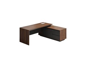 Стол руководителя на опорной сервисной тумбе (правый)